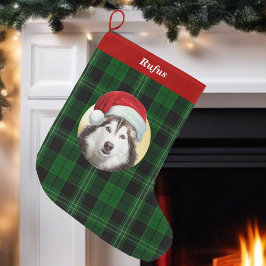 HUND hade en jultomtefotomul Stor Julstrumpa
