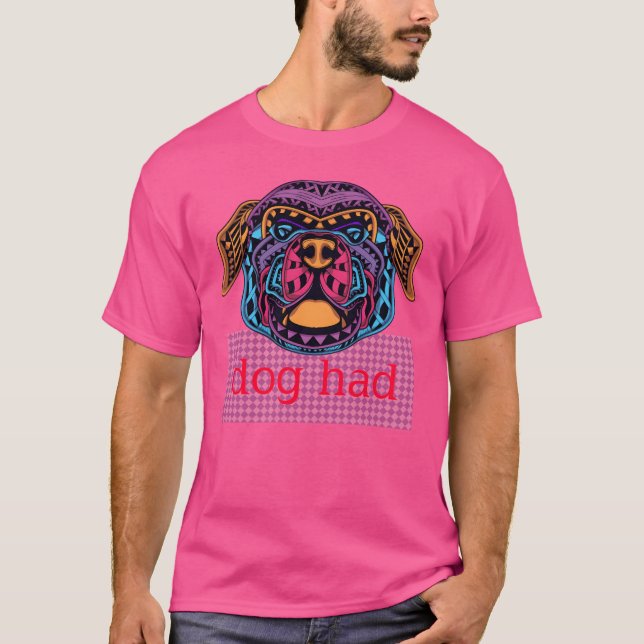 Hund hade roligt retro t shirt (Framsida)