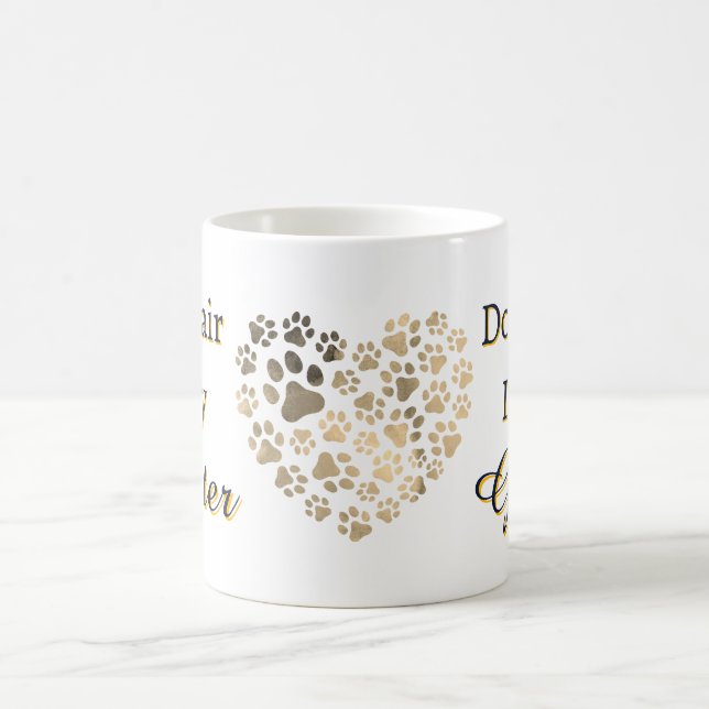 Hund Hair är min Glitter Heart Tassar Kaffemugg (Center)