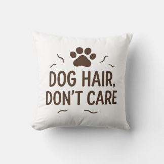 Hund Hair, bry dig inte - Lustigt minimalistisk Dj Kudde