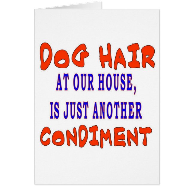 HUND HAIR VID VÅRT HUS HÄLSNINGSKORT (Framsidan)