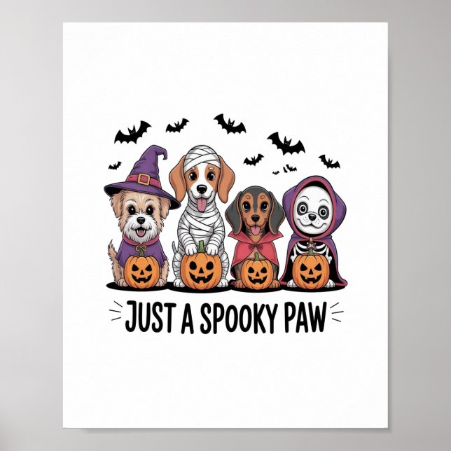 Hund Halloween Bara en taloky Tass Poster (Framsidan)