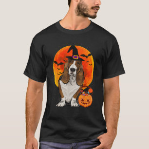 Hund Halloween Basset Hound Jack o lantern Pumpkin T Shirt