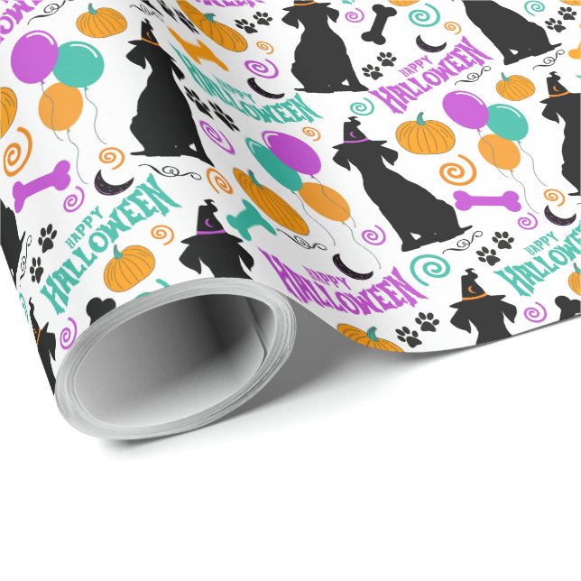 Hund Halloween Gift Wrapping Papper Presentpapper (Rullad Hörn)