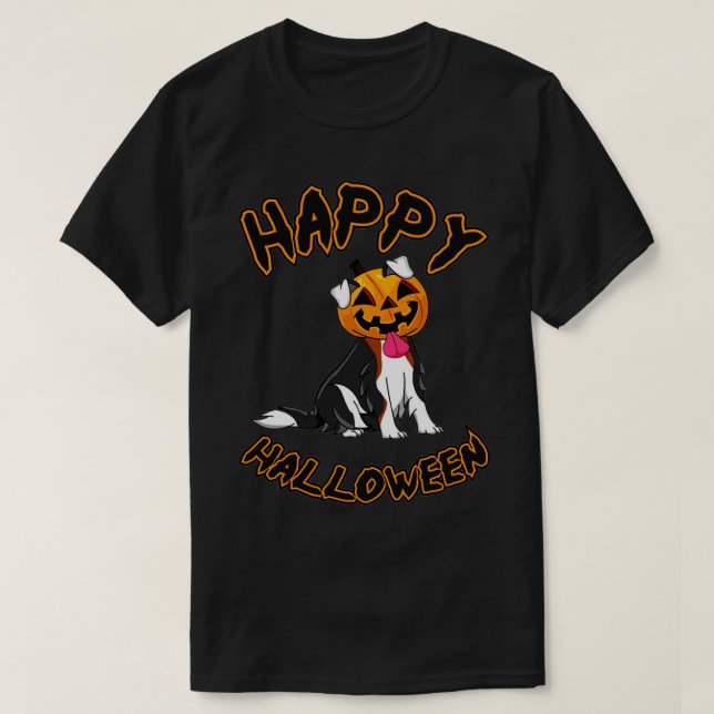 Hund Halloween Happy halloween Hund 1 T Shirt (Design framsida)