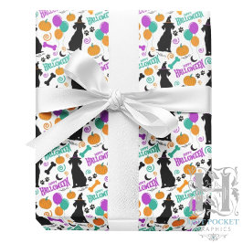 Hund Halloween Inpackningspapper Presentpapper