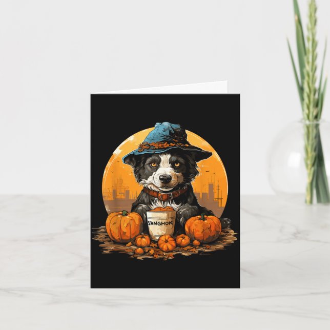 Hund halloween  kort (Framsida)