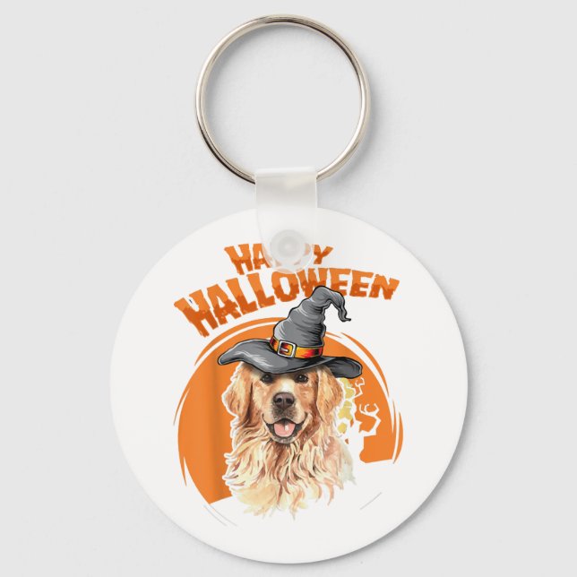 Hund Halloween Nyckelring (Framsida)