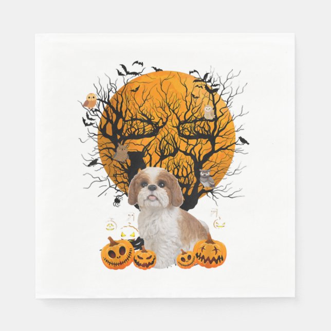 Hund Halloween Pappersservett (Framsidan)