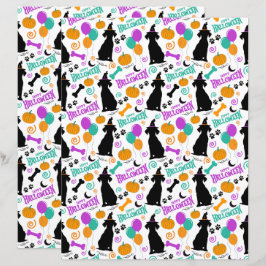 Hund Halloween Scrapbookpapper