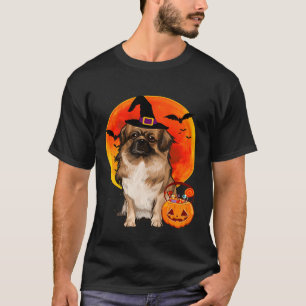 Hund Halloween Tibetansk spansk Jack o lantern Pum T Shirt