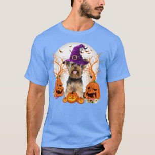 Hund Halloween Yorshireke Hund Jack o lantern Pump T Shirt