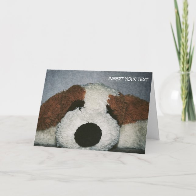 Hund hälsning-kort kort (Framsida)