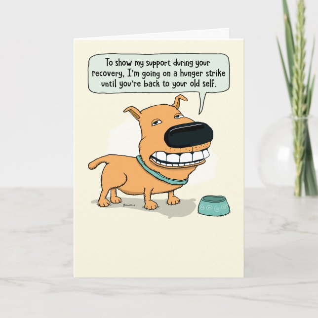 Hund Hämta bra Hungrig Strejka Kort (Framsida)