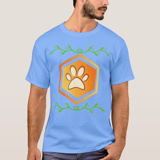 Hund Hand retro Girl T Shirt (Framsida)