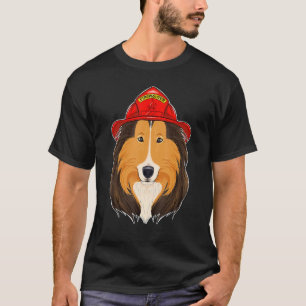 Hund Handler I Fireman Hund I Firefighter Collie T Shirt