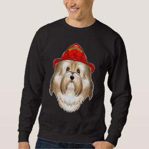 Hund Handler I Fireman Hund I Firefighter Havanes Lång Ärmad Tröja
