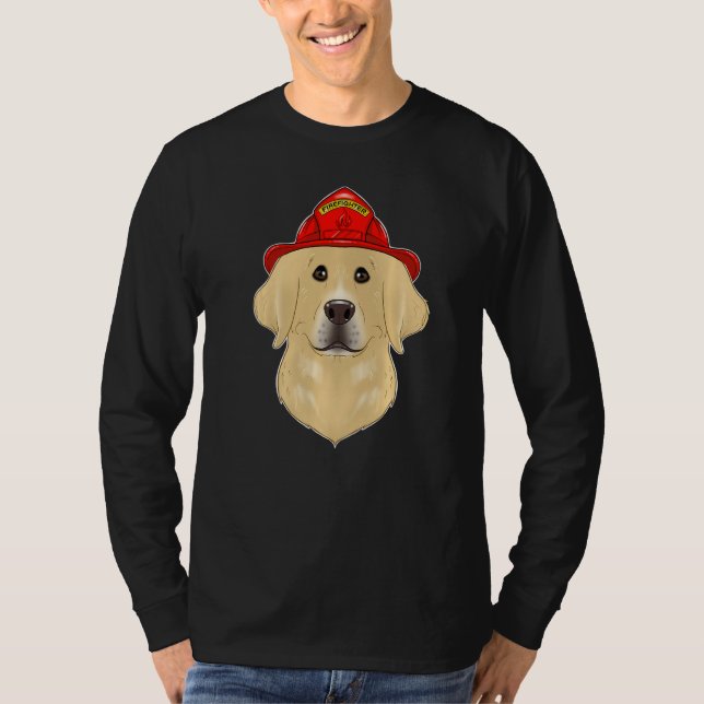 Hund Handler I Fireman Hund I Firefighter Labrado T Shirt (Framsida)