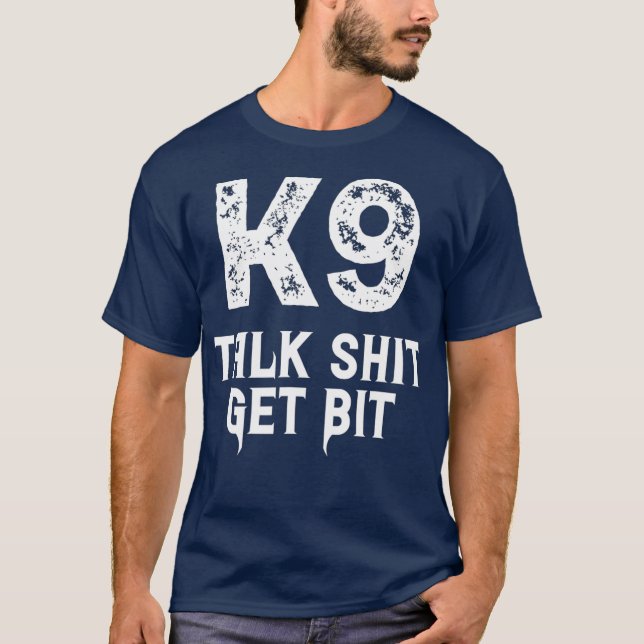 Hund Handler Malinois German Sheperd T Shirt (Framsida)