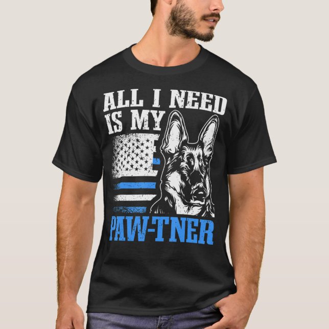 Hund-hanterare för Hund K9 och K9-utbildare T Shirt (Framsida)