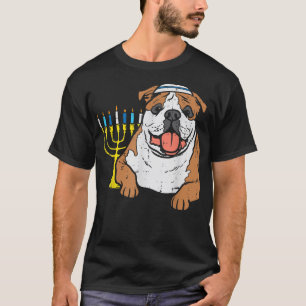 Hund Hanukkah Pajamas Chanuk (judisk engelsk bullr T Shirt