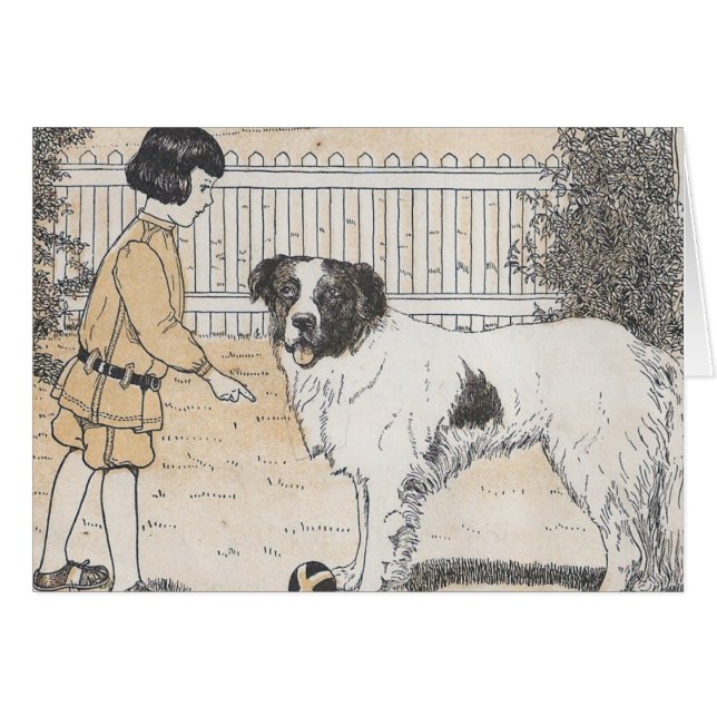 Hund har Boll Hälsningskort (Framsidan Horizontal)