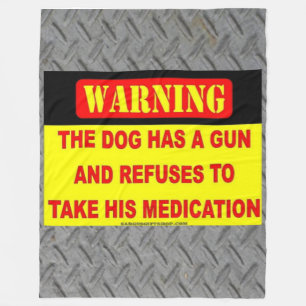HUND HAR EN GUN FLEECEFILT
