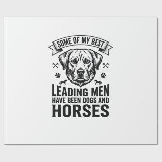 Hund Häst Älskare Vintage Ledande Män Design_1 Presentpapper