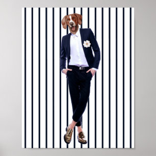 Hund Head Human Body Poster