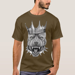 Hund Head Kung Pit Beast Krona Motivation Gym Work T Shirt