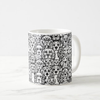 Hund Head Mönster Kaffemugg