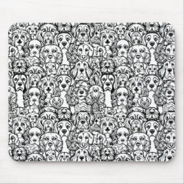 Hund Head Mönster Musmatta