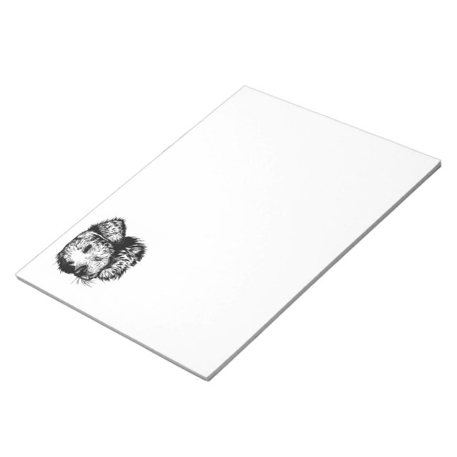 Hund Head Sketch Anteckningsblock (Vinklad)