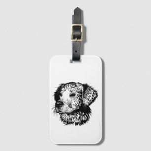 Hund Head Sketch Bagagebricka