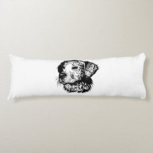 Hund Head Sketch Kroppskudde