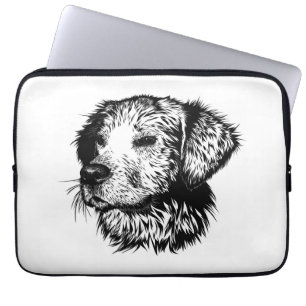 Hund Head Sketch Laptop Fodral