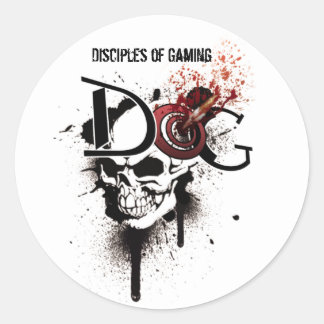 Hund Headshot Sticker Runt Klistermärke