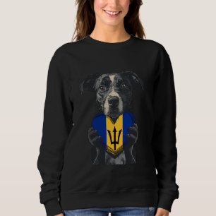 Hund Heart Bajan Pride Bajan Roots Trident Barbado T Shirt