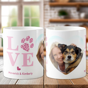 Hund Heart Photo Personlig Pet Valentine Kaffemugg