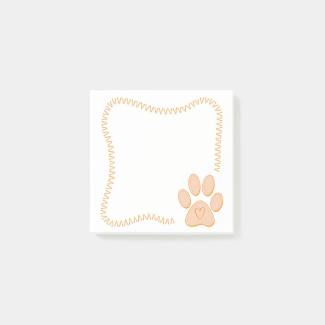 Hund Heart Post-it Notes Block (Framsida)