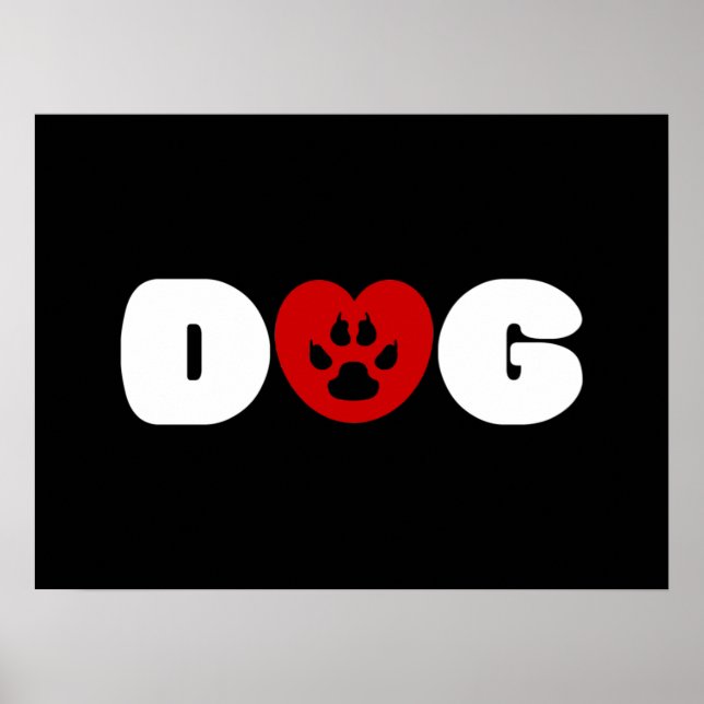 Hund Heart Poster (Framsidan)