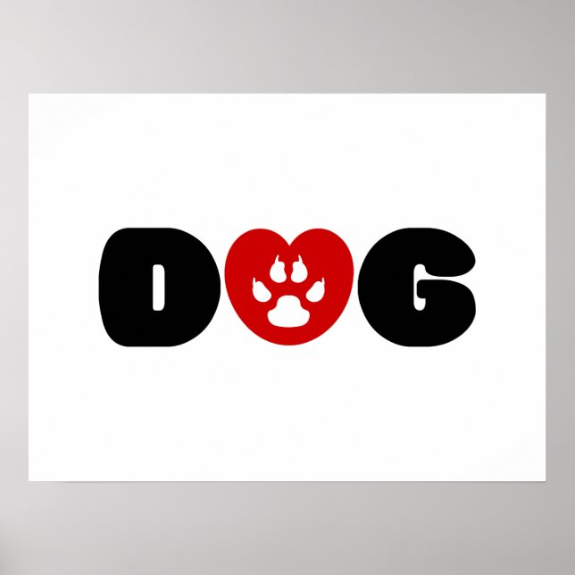 Hund Heart Poster (Framsidan)
