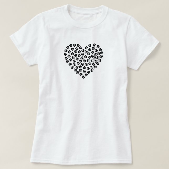 Hund Heart T-Shirt (Design framsida)