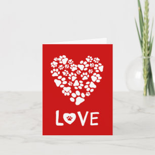 Hund Heart Valentine Day Kärlek Card Helgkort