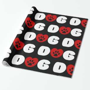Hund Heart Wrapping Papper Presentpapper