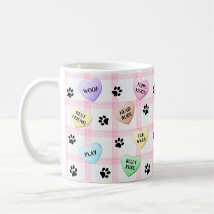 Hund Hearts Hund Ord Mugg