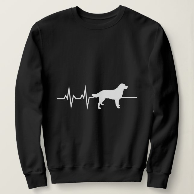 Hund Heartslag Line T Shirt (Design framsida)