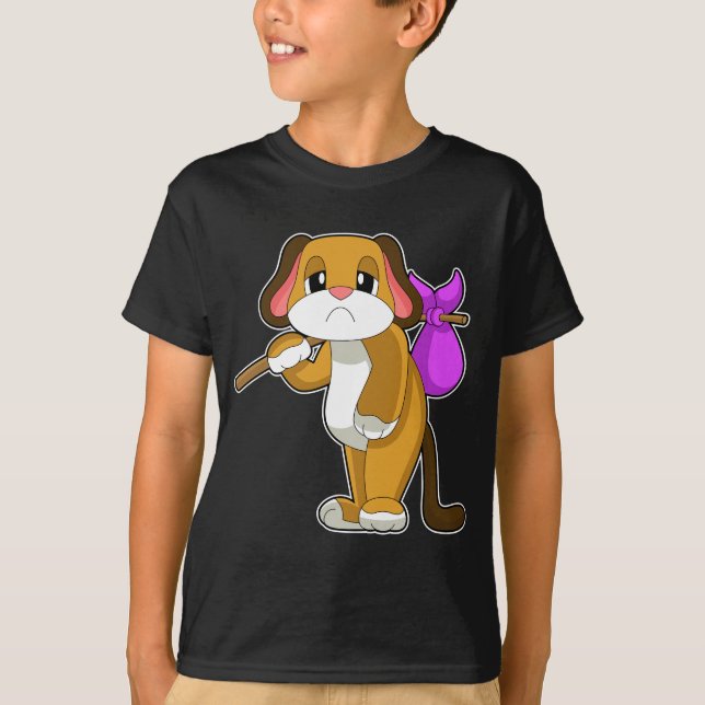 Hund hemlös t shirt (Framsida)