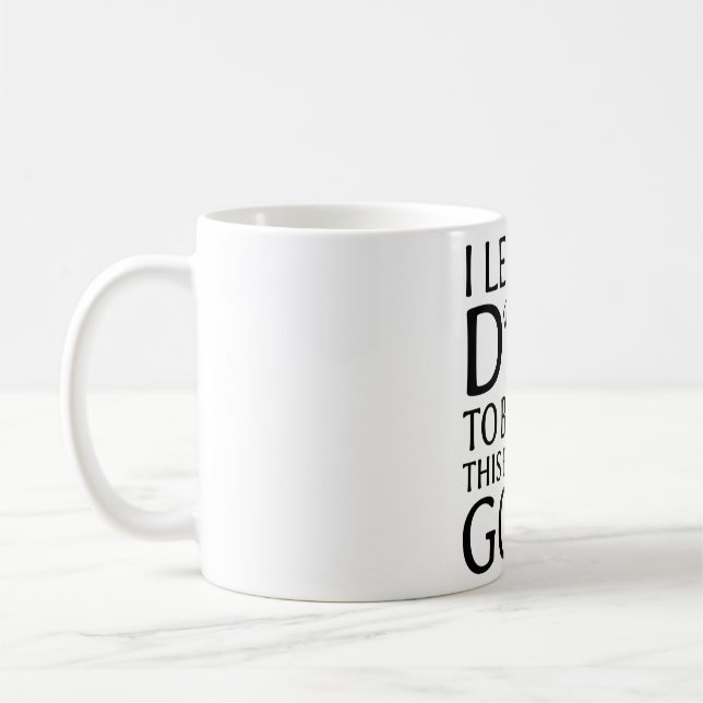 Hund hemma" – Roligt citat för husdjursälskare Kaffemugg (Vänster)