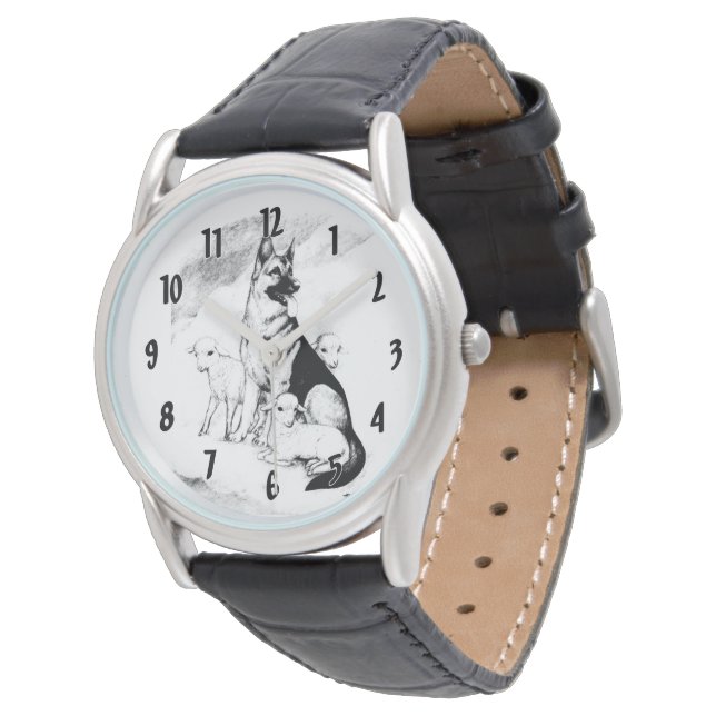 Hund himlen, masterlåset armbandsur (Vinklad)